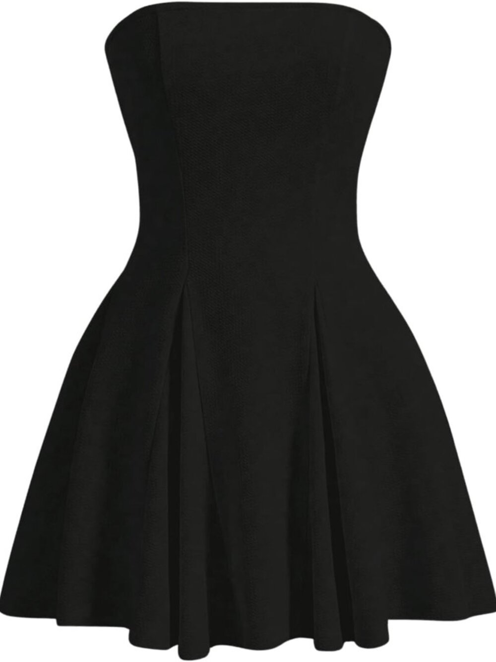 Stylish Strapless A-Line Mini Dress for Women | Flared Short Summer Dress